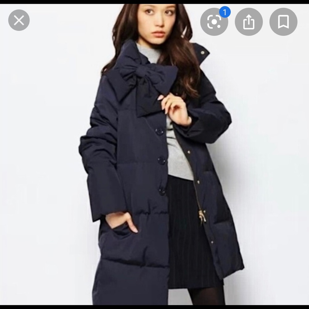 Kate spade puff jacket with bow